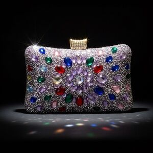 Rhinestone Sequin Clutch – Glam Evening / Party Bag
